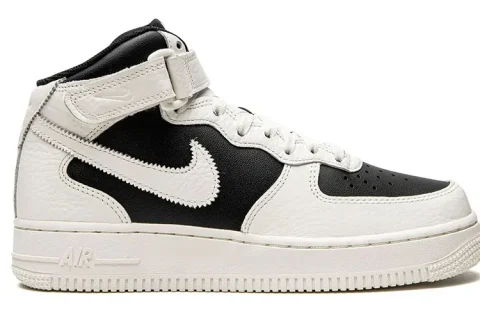 Nike Air Force 1 Mid Black Sail White Sneakers