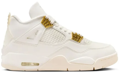 Nike Air Jordan 4 Retro Metallic Gold Sneakers