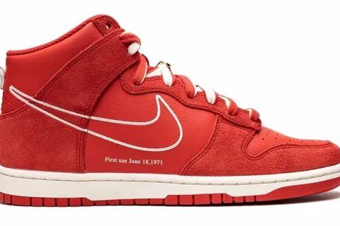 Nike Dunk High First Use Red Sneakers