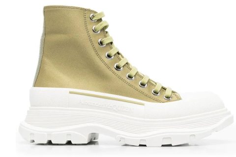 Alexander McQueen Tread Slick Sneakers Kaki-Wit