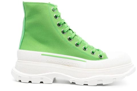 Alexander McQueen Tread Slick Sneakers Groen-Wit