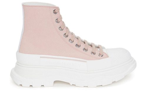 Alexander McQueen Tread Slick Sneakers Lichtroze-Wit
