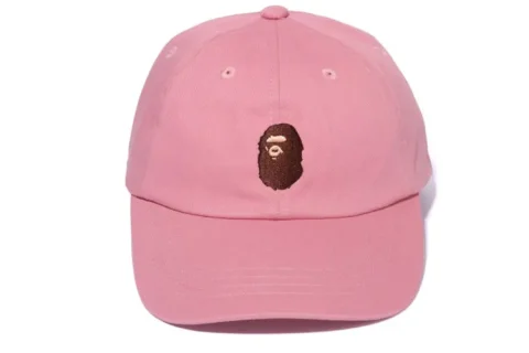 Bape Ape Head Panel Honkbalpet Roze