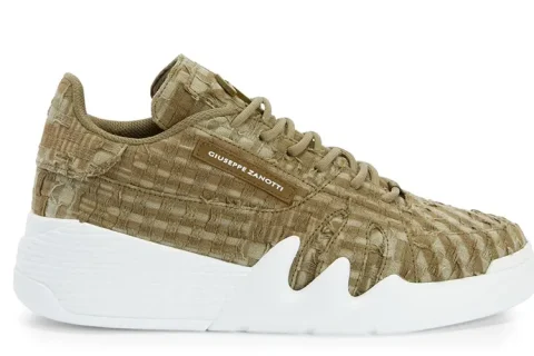 Giuseppe Zanotti Talon Sneakers Khaki-Wit