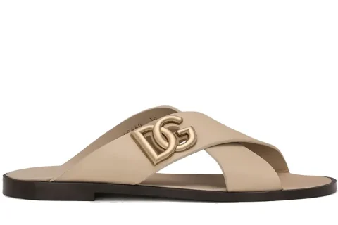 Dolce & Gabbana DG Light Slippers Beige