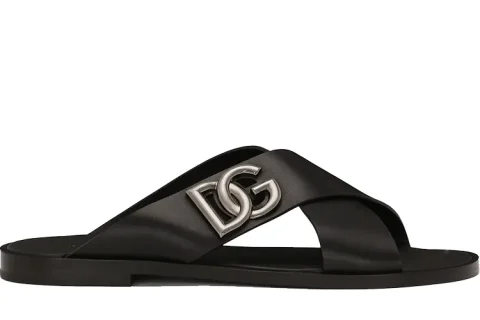 Dolce & Gabbana DG Light Slippers Zwart