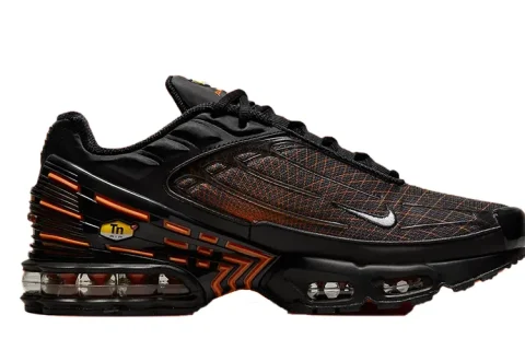 Nike Air Max Plus 3 Black Orange Spirograph Sneakers