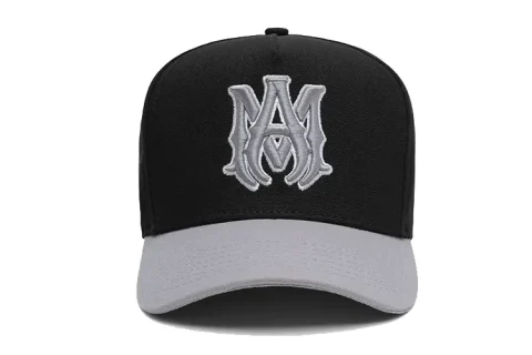 Amiri Full Canvas MA Honkbalpet Zwart-Grijs