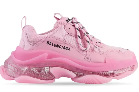Balenciaga Triple S Clear Sole Sneakers Roze
