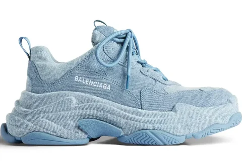 Balenciaga Triple S Sneakers Denim Blue