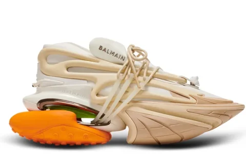 Balmain Unicorn Low Sneakers Beige-Oranje