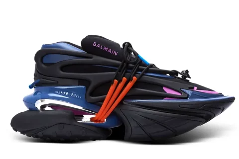 Balmain Unicorn Low Sneakers Donkerblauw-Zwart