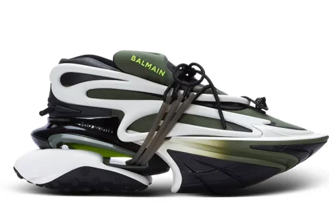 Balmain Unicorn Low Sneakers Khaki