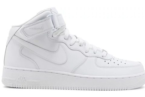 Nike Air Force 1 Mid Triple White Sneakers