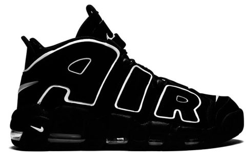 Nike Air More Uptempo Sneakers Zwart-Wit