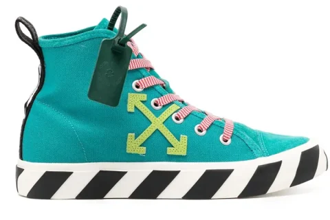 Off-White Vulcanized High Top Sneakers Aqua