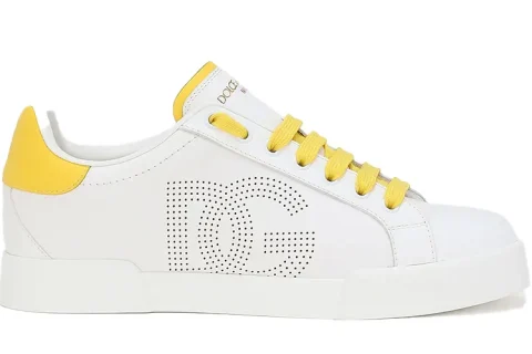 Dolce &Gabbana Portofino Sneakers Wit-Geel