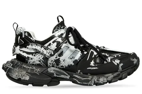 Balenciaga Track Graffiti Sneaker Black-White