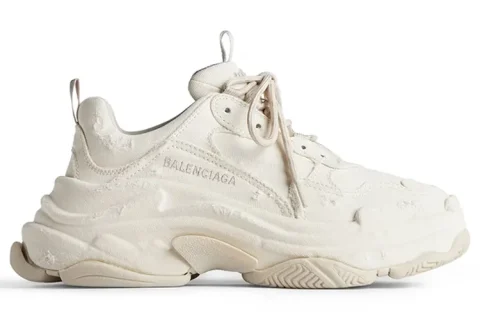 Balenciaga Triple S Bananatex Canvas Sneakers Beige