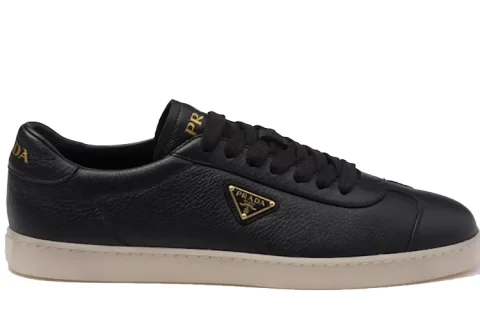 Prada Lane Leder Sneaker Zwart
