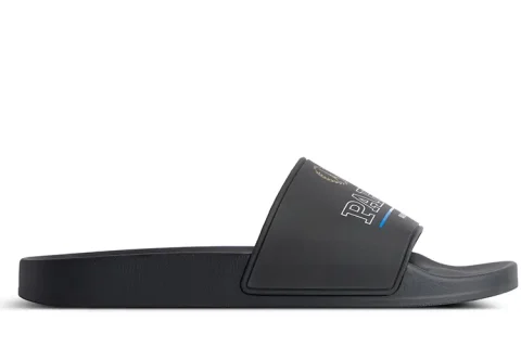 Balenciaga Pool ''Paris'' Slippers Zwart