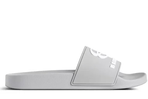 Balenciaga Pool Slippers Lichtgrijs Balenciaga Pool Slippers Lichtgrijs