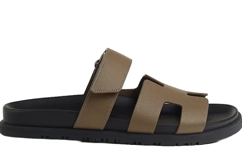 Hermes Chypre Slippers Etoupe Hermes Chypre Slippers Etoupe
