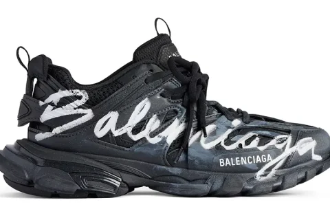 Balenciaga Track Signature Sneaker Black-White