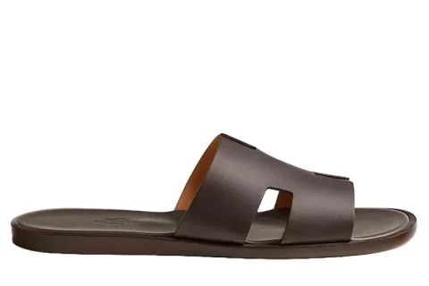 Hermes Izmir Slipper Donkerbruin