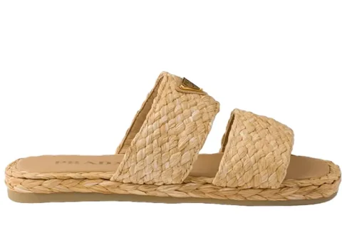 Prada Raffia Slippers Sand Prada Raffia Slippers Sand