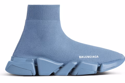 Balenciaga Speed 2.0 Recycled Knit Faded Blue