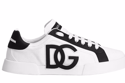 Dolce & Gabbana Portofinio Light Strobel Sneakers Wit-Zwart