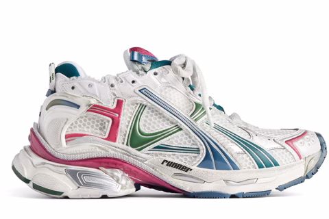 Balenciaga Runner Sneakers White-Dark Green