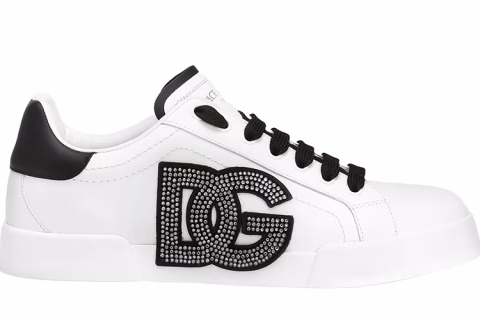 Dolce & Gabbana Portofino Light Strobel Sneakers Wit-Zwart