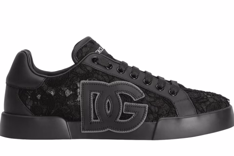 Dolce & Gabbana Portofino Light Strobel Sneakers Zwart