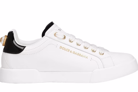 Dolce & Gabbana Portofino Sneakers Wit-Zwart