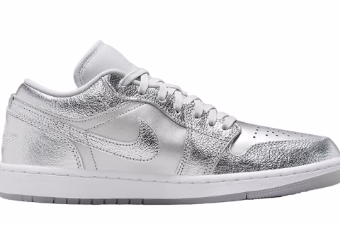 Nike Air Jordan 1 Low ''Metallic Silver'' Sneakers