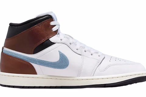 Nike Air Jordan 1 Mid SE ''Embroidered Swoosh'' Sneakers