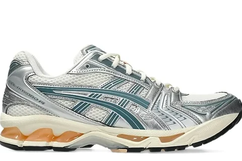 Asics Gel-Kayano 14 Sneaker Birch-Pure Silver-Teal Gold