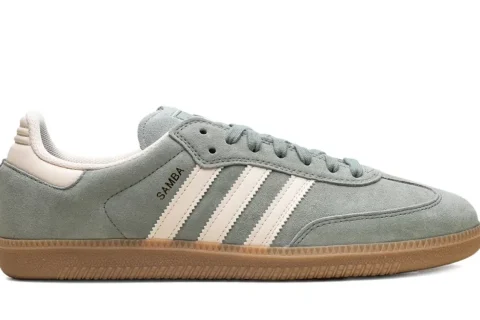 Adidas Samba OG Sneakers Silver Green/Chalk White/Gum