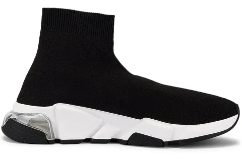 Balenciaga Speed Trainer Clear Sole Zwart-Wit