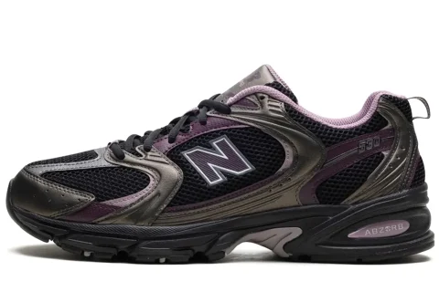 New Balance 530 Black Metallic-Plum Brown Sneakers