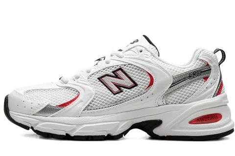 New Balance 530 White-Blast Red Sneakers