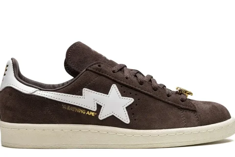 Adidas Campus 80S x BAPE 30th Anniversary Sneakers Brown