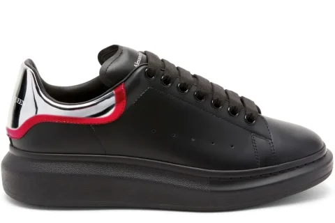 Alexander McQueen Oversized Sneakers Black Silver-Lust Red
