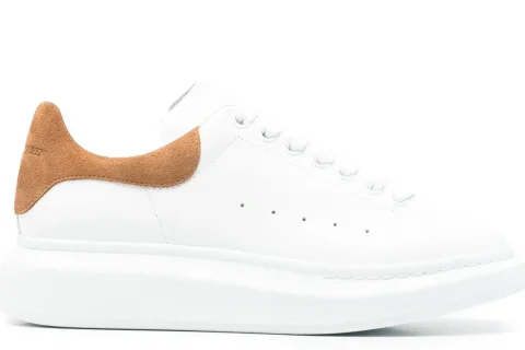 Alexander McQueen Oversized Sneakers White Camel Suede