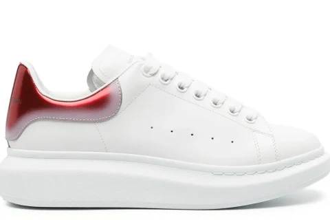 Alexander McQueen Oversized Sneakers White Red-Chrome Gradient