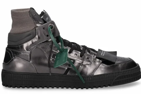Off-White Court High 3.0 Full Laminated Sneaker Gunmetal
