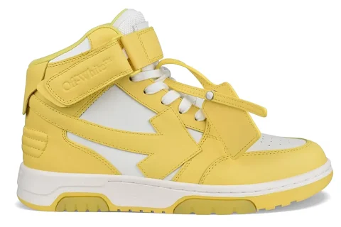 Off-White Out Of OOO Mid Sneaker Wit-Geel