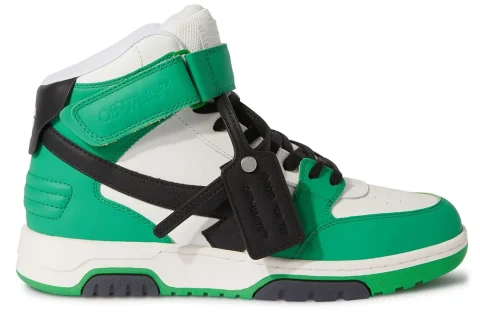 Off-White Out Of OOO Mid Sneaker Wit-Groen-Zwart